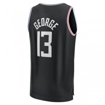 LA.Clippers #13 Paul George Fanatics Branded 2022-23 Fastbreak Jersey City Edition Black Stitched American Basketball Jersey