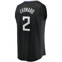 LA.Clippers #2 Kawhi Leonard Fanatics Branded 2020-21 Fast Break Player Jersey Black Statement Edition Stitched American Basketball Jersey