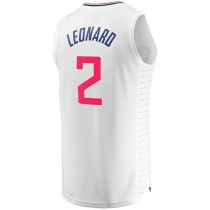 LA.Clippers #2 Kawhi Leonard Fanatics Branded Fast Break Replica Player Jersey Association Edition White Stitched American Basketball Jersey