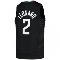 LA.Clippers #2 Kawhi Leonard Jordan Brand 2020-21 Swingman Player Jersey Black Statement Edition Stitched American Basketball Jersey