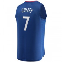 LA.Clippers #7 Amir Coffey Fanatics Branded Fast Break Replica Jersey Icon Edition Royal Stitched American Basketball Jersey