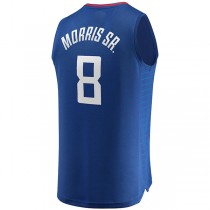 LA.Clippers #8 Marcus Morris Fanatics Branded 2021-22 Fast Break Replica Jersey Icon Edition Royal Stitched American Basketball Jersey