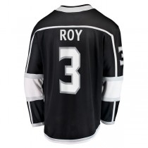 LA.Kings #3 Matt Roy Fanatics Branded Home Breakaway Player Jersey Black Stitched American Hockey Jerseys