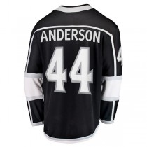 LA.Kings #44 Mikey Anderson Fanatics Branded Home Breakaway Player Jersey Black Stitched American Hockey Jerseys