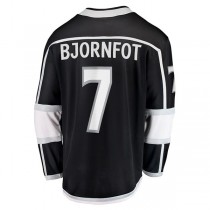 LA.Kings #7 Tobias Bjornfot Fanatics Branded Home Breakaway Player Jersey Black Stitched American Hockey Jerseys