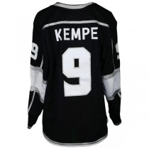 LA.Kings #9 Adrian Kempe Fanatics Authentic Game-Used Black Jersey from the 2018 Playoffs Stitched American Hockey Jerseys