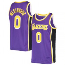 LA.Lakers #0 Russell Westbrook Jordan Brand 2021-22 Swingman Jersey Statement Edition Purple Stitched American Basketball Jersey
