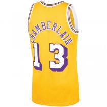 LA.Lakers #13 Wilt Chamberlain Mitchell & Ness 1971-72 Hardwood Classics Swingman Player Jersey Gold Stitched American Basketball Jersey