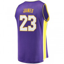 LA.Lakers #23 LeBron James Fanatics Branded Fast Break Replica Jersey Purple Statement Edition Stitched American Basketball Jersey