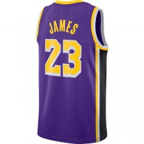 LA.Lakers #23 LeBron James Jordan Brand 2020-21 Swingman Jersey Statement Edition Purple Stitched American Basketball Jersey