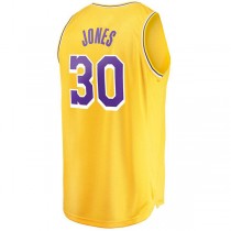 LA.Lakers #30 Damian Jones Fanatics Branded Fast Break Replica Jersey Icon Edition Gold Stitched American Basketball Jersey