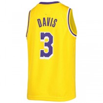 LA.Lakers #3 Anthony Davis 2021-22 Diamond Swingman Jersey Gold Stitched American Basketball Jersey