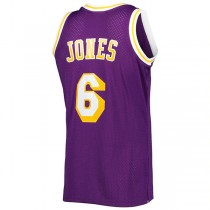 LA.Lakers #6 Eddie Jones Mitchell & Ness 1996-97 Hardwood Classics Swingman Jersey Purple Stitched American Basketball Jersey
