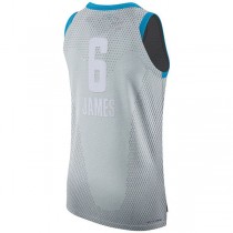 LA.Lakers #6 LeBron James Jordan Brand 2022 All-Star Game Authentic Jersey Gray Stitched American Basketball Jersey