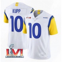 LA.Rams #10 Cooper Kupp 2022 White Super Bowl LVI Vapor Limited Jersey Stitched American Football Jerseys