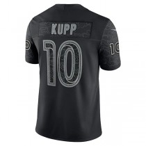 LA.Rams #10 Cooper Kupp Black RFLCTV Limited Jersey Stitched American Football Jersey