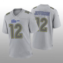 LA.Rams #12 Van Jefferson Gray Atmosphere Game Jersey Stitched American Football Jerseys