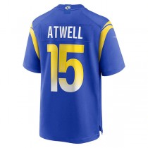 LA.Rams #15 Tutu Atwell Royal Game Player Jersey Stitched American Football Jerseys