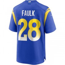 LA.Rams #28 Marshall Faulk Royal Game Retired Player Jersey Stitched American Football Jerseys