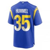 LA.Rams #35 Jake Hummel Royal Game Player Jersey Stitched American Football Jerseys
