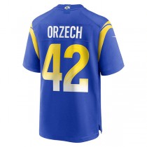 LA.Rams #42 Matthew Orzech Royal Game Jersey Stitched American Football Jerseys