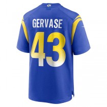 LA.Rams #43 Jake Gervase Royal Game Player Jersey Stitched American Football Jerseys