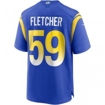 LA.Rams #59 London Fletcher Royal Game Retired Player Jersey Stitched American Football Jerseys
