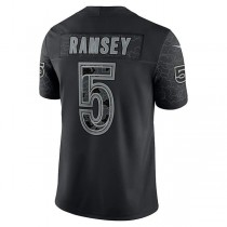 LA.Rams #5 Jalen Ramsey Black RFLCTV Limited Jersey Stitched American Football Jersey