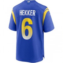 LA.Rams #6 Johnny Hekker Royal Game Jersey Stitched American Football Jerseys