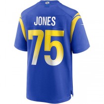 LA.Rams #75 Deacon Jones Royal Game Retired Player Jersey Stitched American Football Jerseys