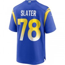 LA.Rams #78 Jackie Slater Royal Game Retired Player Jersey Stitched American Football Jerseys