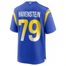 LA.Rams #79 Rob Havenstein Royal Game Jersey Stitched American Football Jerseys