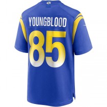 LA.Rams #85 Jack Youngblood Royal Game Retired Player Jersey Stitched American Football Jerseys