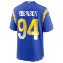 LA.Rams #94 A'Shawn Robinson Royal Game Jersey Stitched American Football Jersey