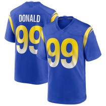 LA.Rams #99 Aaron Donald Royal Game Jersey Stitched American Football Jersey