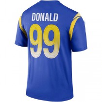 LA.Rams #99 Aaron Donald Royal Legend Jersey Stitched American Football Jersey