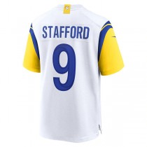 LA,Rams #9 Matthew Stafford White Alternate Player Game Jersey Stitched American Football Jersey