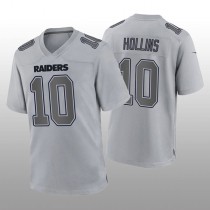 LV.Raiders #10 Mack Hollins Gray Atmosphere Game Jersey Stitched American Football Jerseys