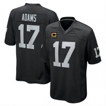 LV.Raiders #17 Davante Adams 2022 Black Game Jersey Stitched American Football Jerseys with C patch