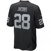 LV.Raiders #28 Josh Jacobs Black Game Player Jersey Stitched American Football Jerseys