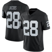 LV.Raiders #28 Josh Jacobs Black Vapor Limited Jersey Stitched American Football Jerseys