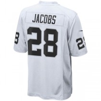 LV.Raiders #28 Josh Jacobs White Game Jersey Stitched American Football Jerseys