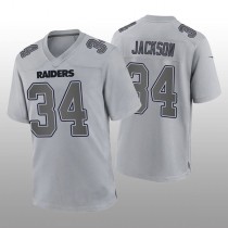 LV.Raiders #34 Bo Jackson Gray Atmosphere Game Retired Player Jersey Stitched American Football Jerseys