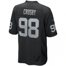 LV.Raiders #98 Maxx Crosby Black Game Player Jersey Stitched American Football Jerseys