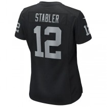 LV. Raiders #12 Ken Stabler Black Game Retired Player Jersey Stitched American Football Jerseys