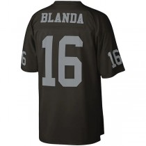LV. Raiders #16 George Blanda Mitchell & Ness Black 1967 Legacy Replica Jersey Stitched American Football Jerseys