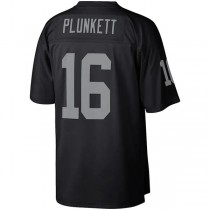 LV. Raiders #16 Jim Plunkett Mitchell & Ness Black Retired Player Legacy Replica Jersey Stitched American Football Jerseys