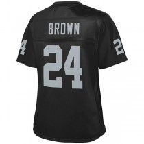 LV. Raiders #24 Tim Brown Pro Line Black Retired Player Jersey Stitched American Football Jerseys