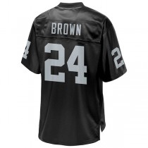 LV. Raiders #24 Willie Brown Pro Line Black Retired Player Jersey Stitched American Football Jerseys
