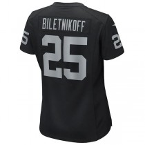 LV. Raiders #25 Fred Biletnikoff Black Game Retired Player Jersey Stitched American Football Jerseys